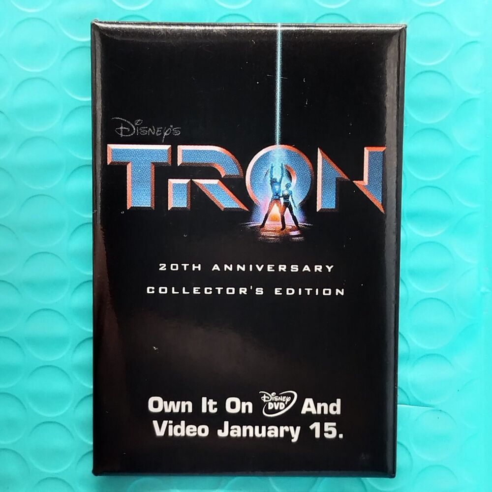 TRON Movie Video Promo Vintage Pin Button Pinback